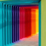 multicolored wall in shallow focus photography